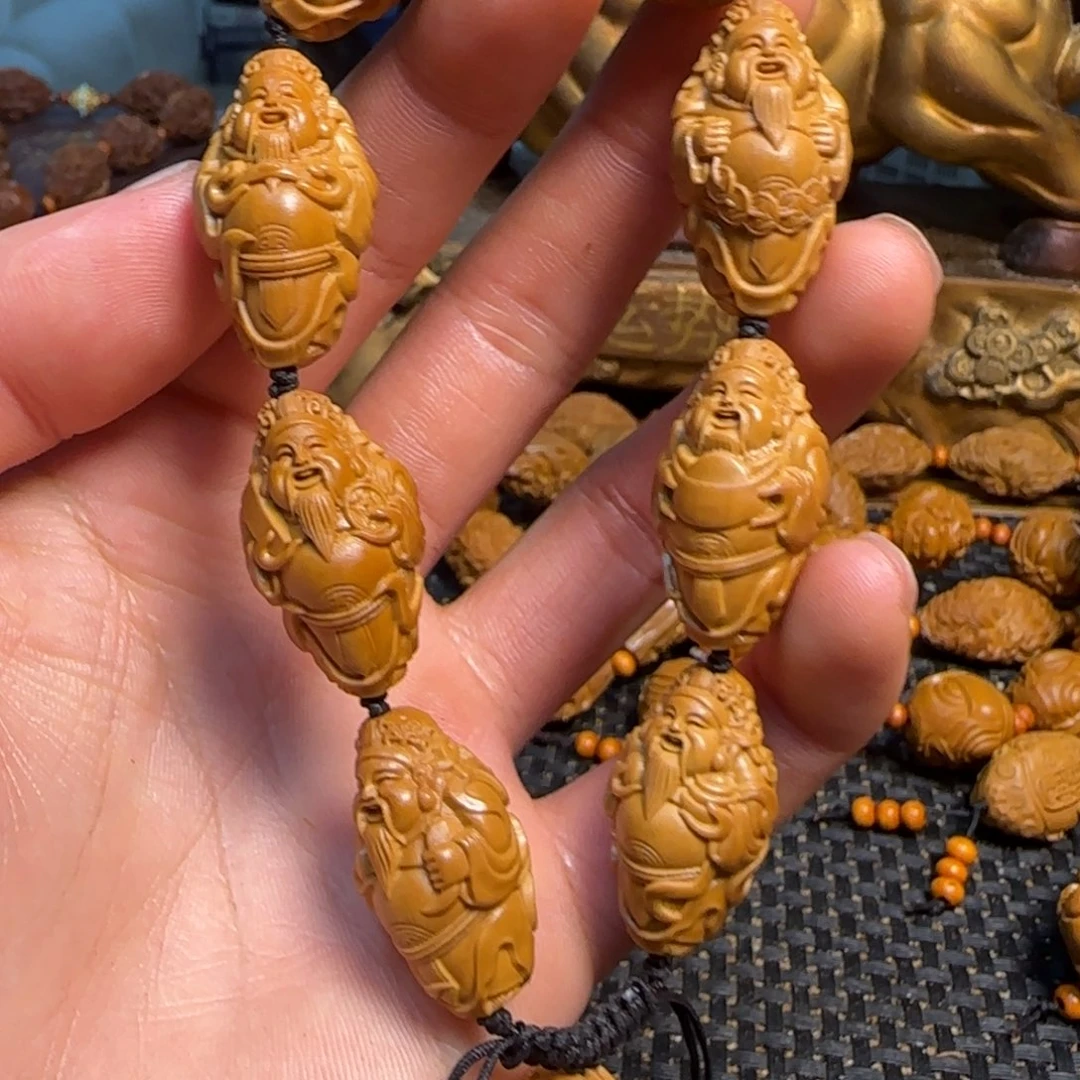 橄榄核手串/手链飘带财神