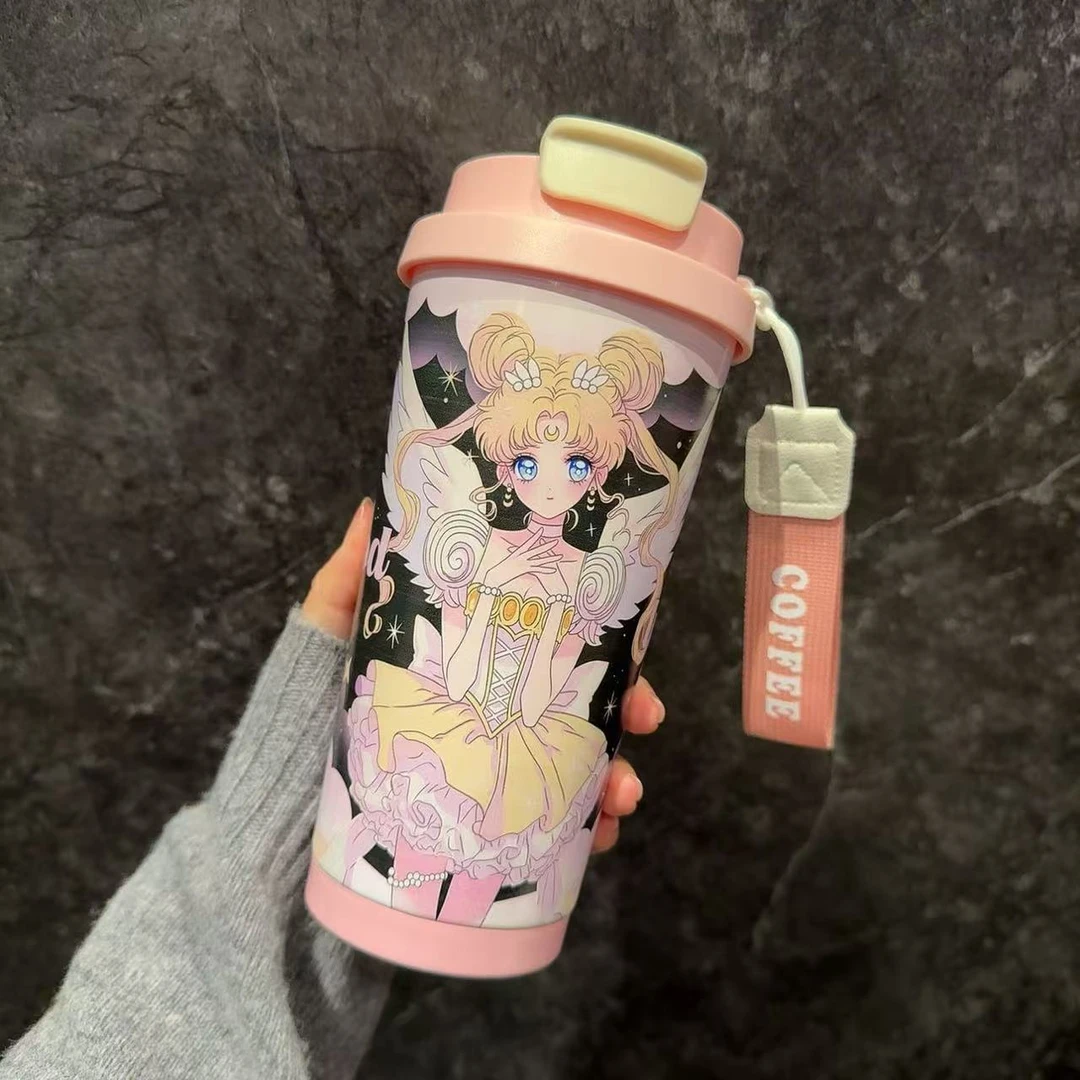 高颜值简约爆款轻奢创意卡通不锈钢陶瓷内胆直饮双饮保温杯