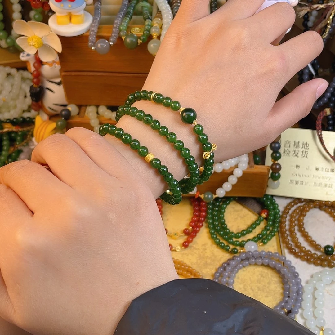 和田玉多圈手串未镶嵌