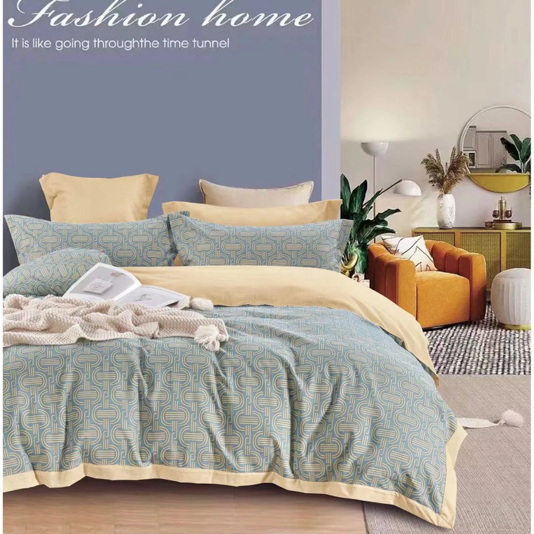 高端精品亲肤棉枕套（迷城蓝）48*74一对装