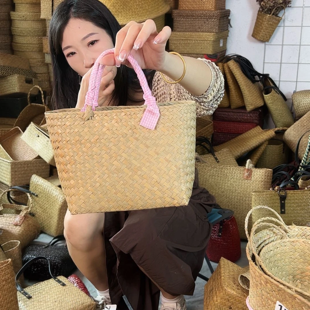 编织带草编包/草编收纳盒微瑕疵