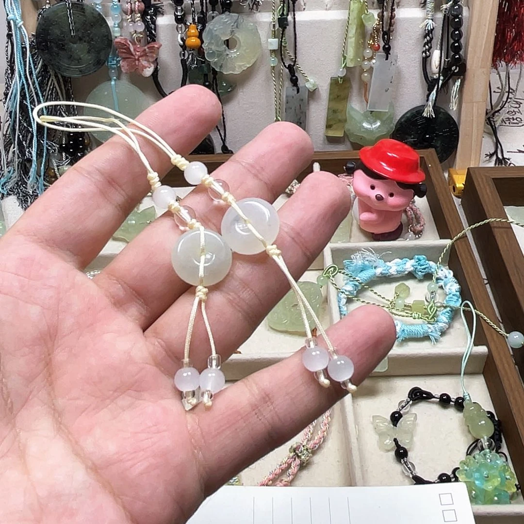 蛇纹石玉合金颈饰