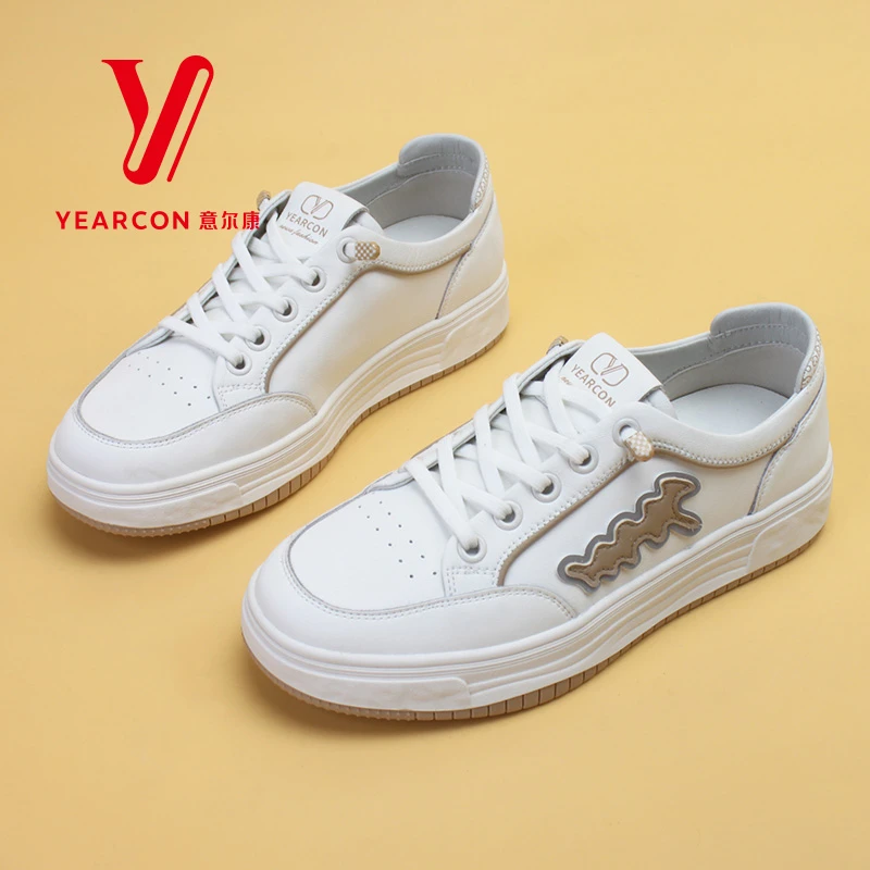 意尔康新款女鞋春秋学生舒适平跟软底生活休闲板鞋防滑女单19551Y