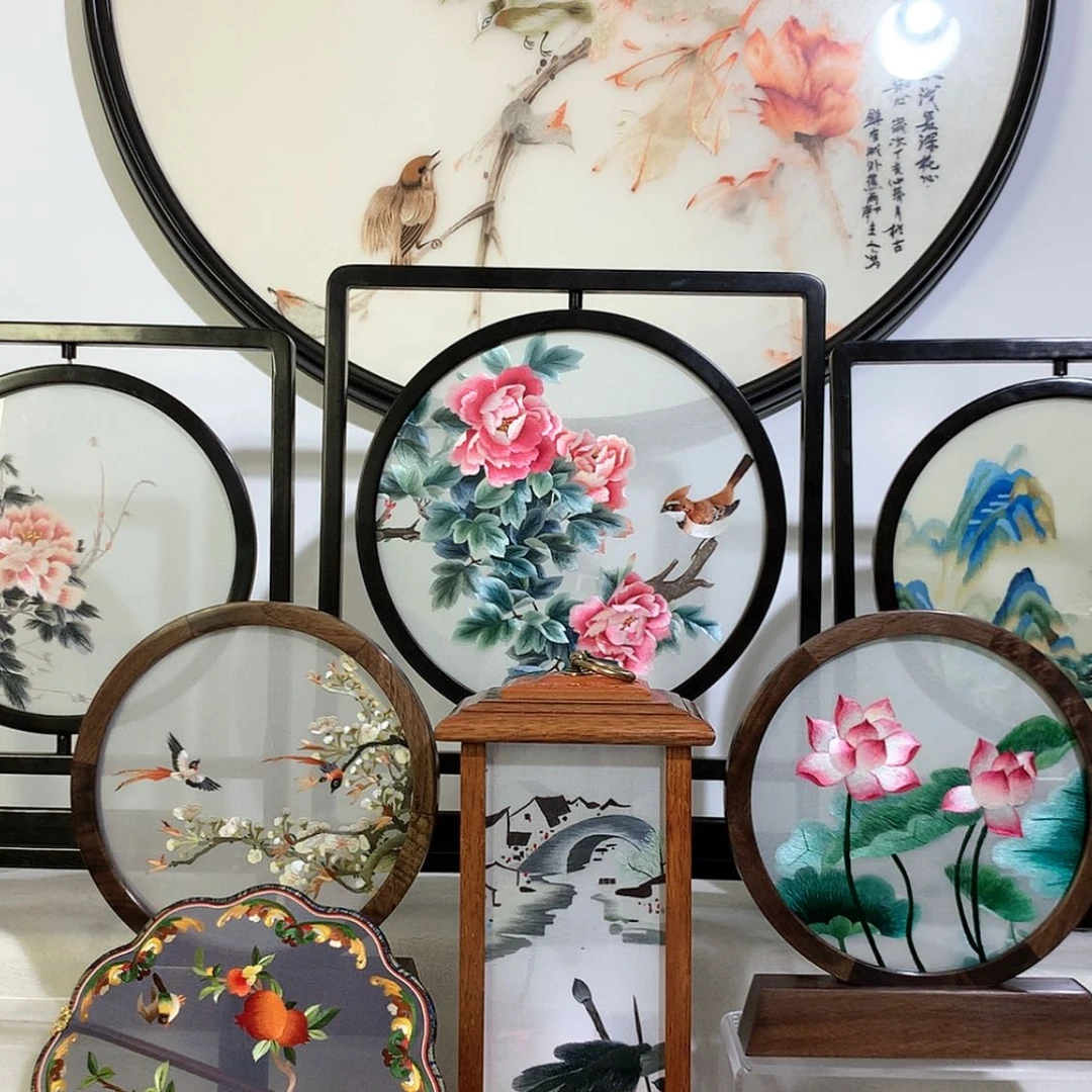 【闪购商品】织绣轻*苏绣双面绣摆台