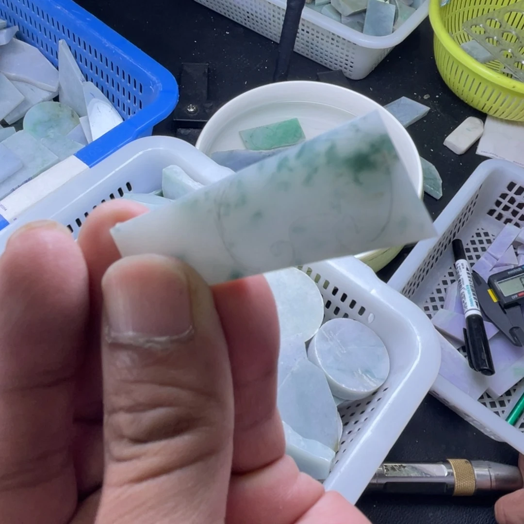 好***连定制翡翠未镶嵌包工如意锁