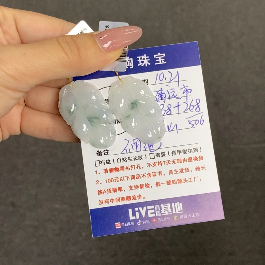 颈饰未镶嵌翡翠清****?叶子
