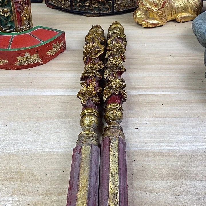 香榧木茶室空间老木雕花板