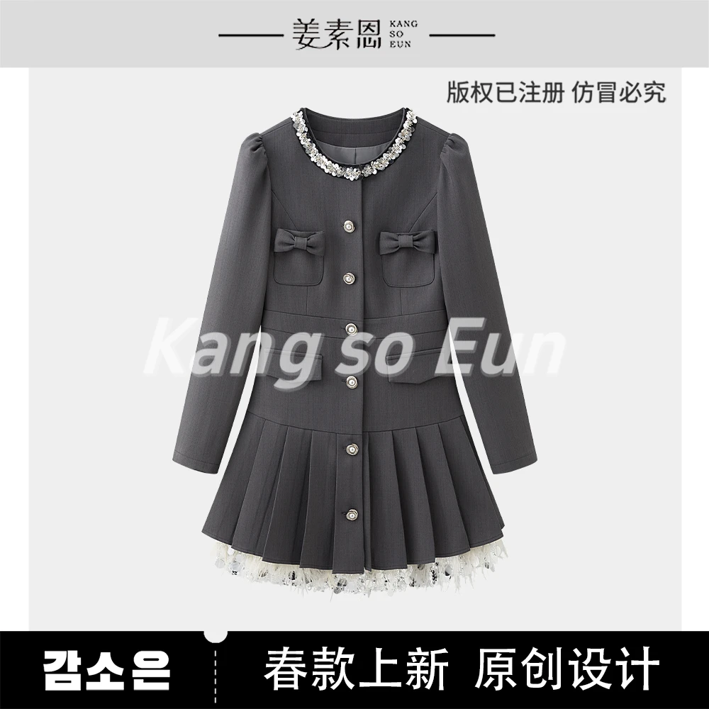 【程钱钱的】【月夜幻境】气质设计师新款上衣连衣裙GY25CT020040