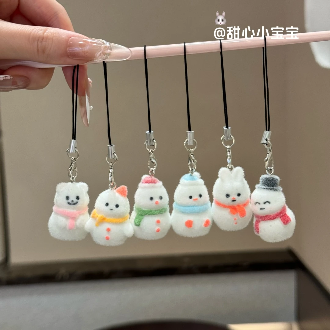 雪人来了！圣诞老人雪人手机链时尚百搭卡通钥匙扣ins风