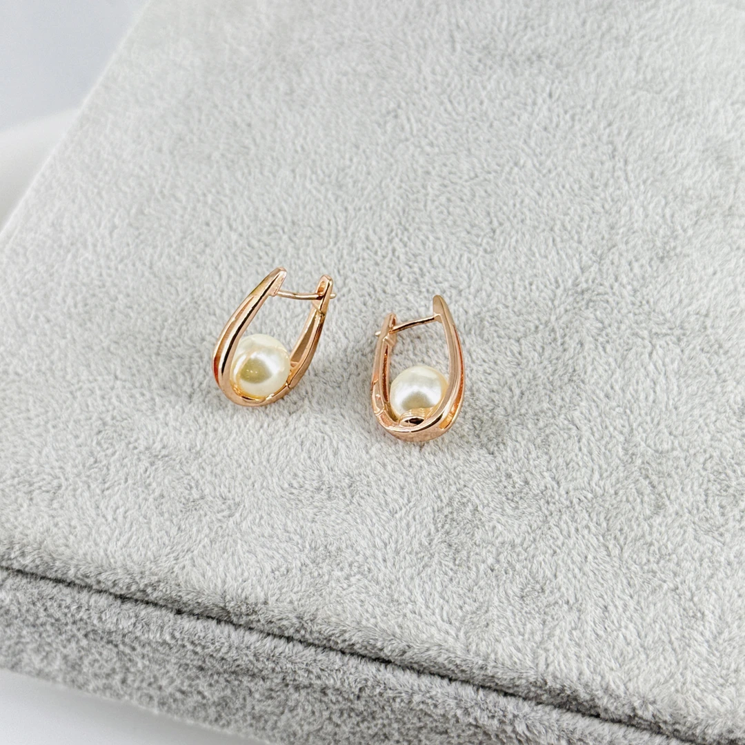 铜合金耳饰 铜合金气质复古精致法式耳环简约金色时尚百搭款式015