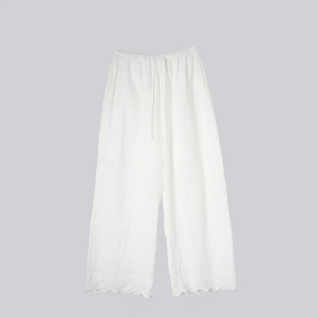 WKK   抽绳钩花裤