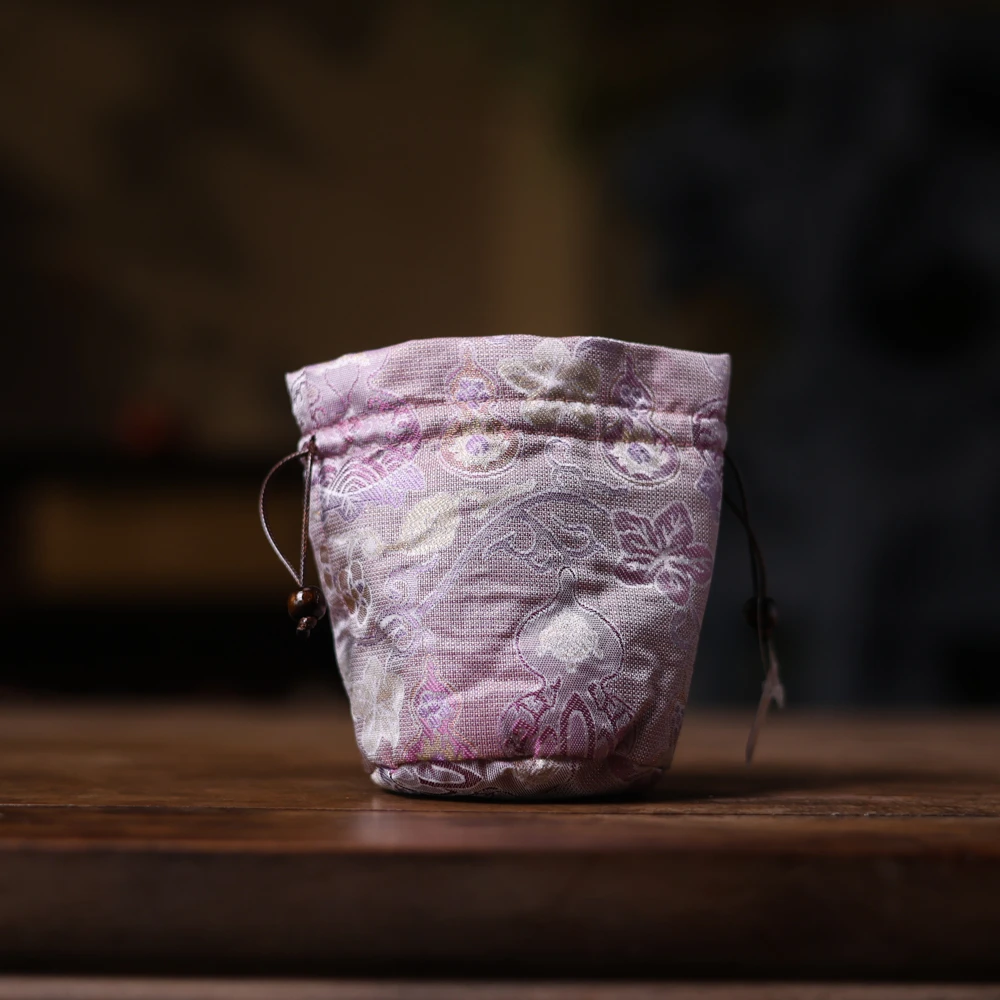 【彩金葫芦】紫色皮绳圆口袋配件（慢蓝S1626）