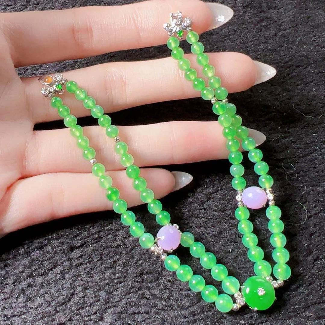 翡翠手链18K金镶嵌签收后24小时鉴赏期，过时不退