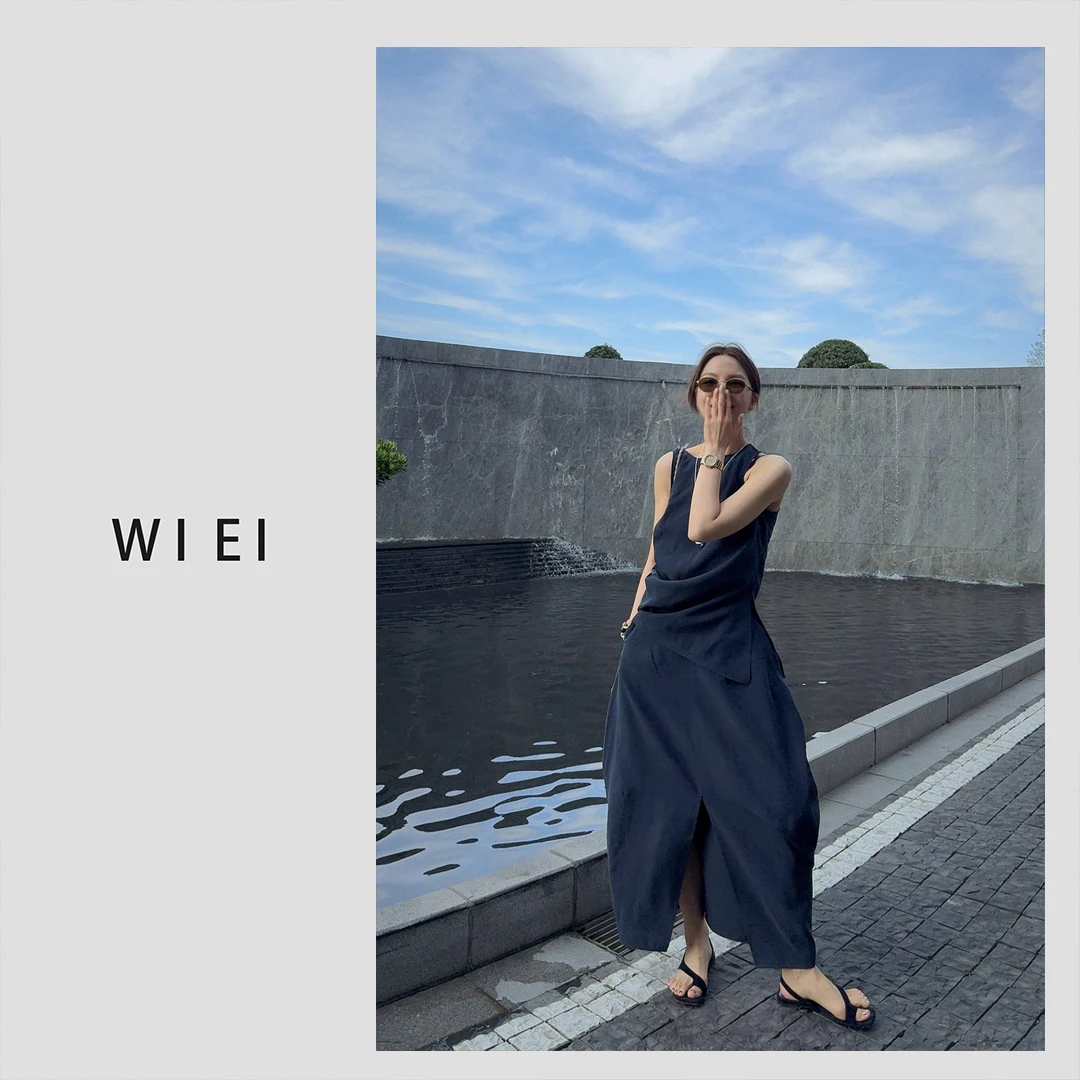 《WI EI》双皮奶*T@T风定纺轻薄绉感18MM桑蚕丝干丝套装25224