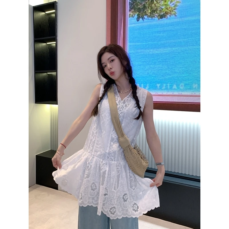 &浪漫蕾丝裙】蕾丝拼接刺绣连衣裙