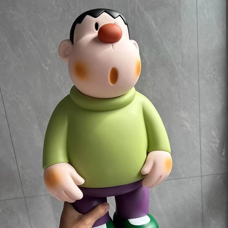 胖虎妹妹歪头摆件桌面玄关手办客厅胖妹大小汽车装饰号电视柜大雄