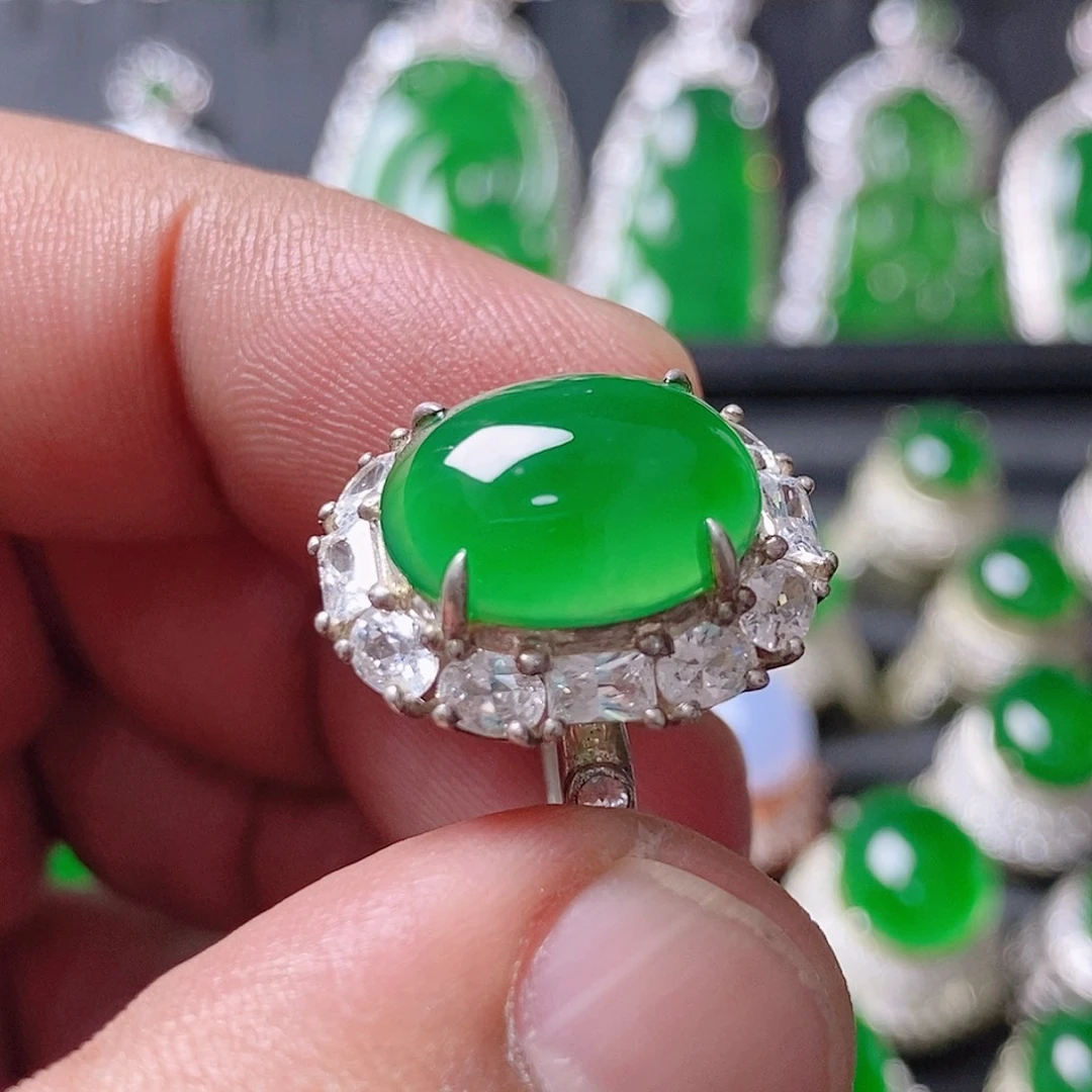 翡翠银S925镶嵌颈饰