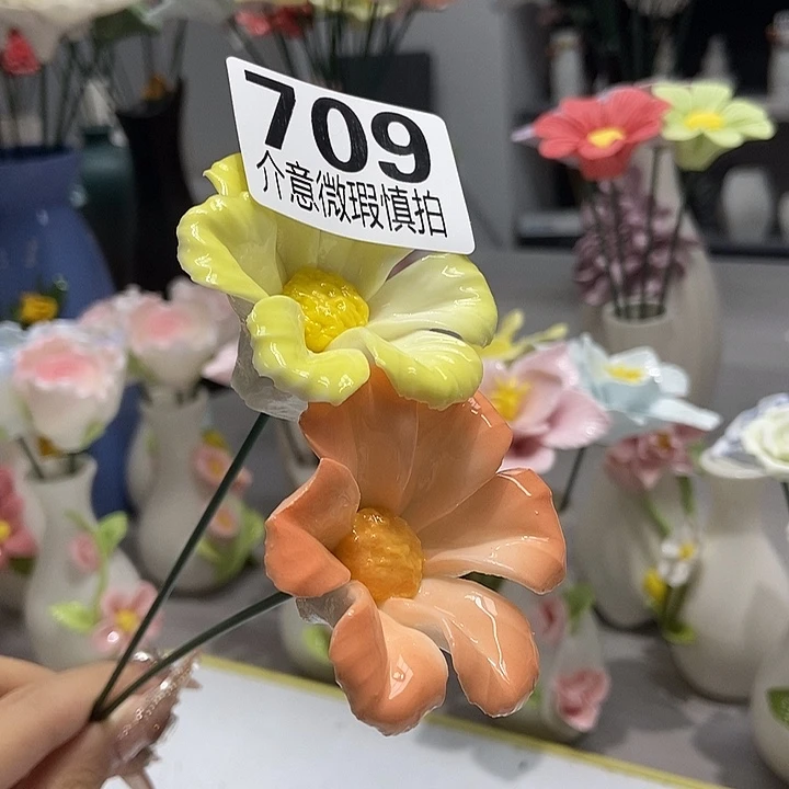 陶瓷纯手工捏花设计