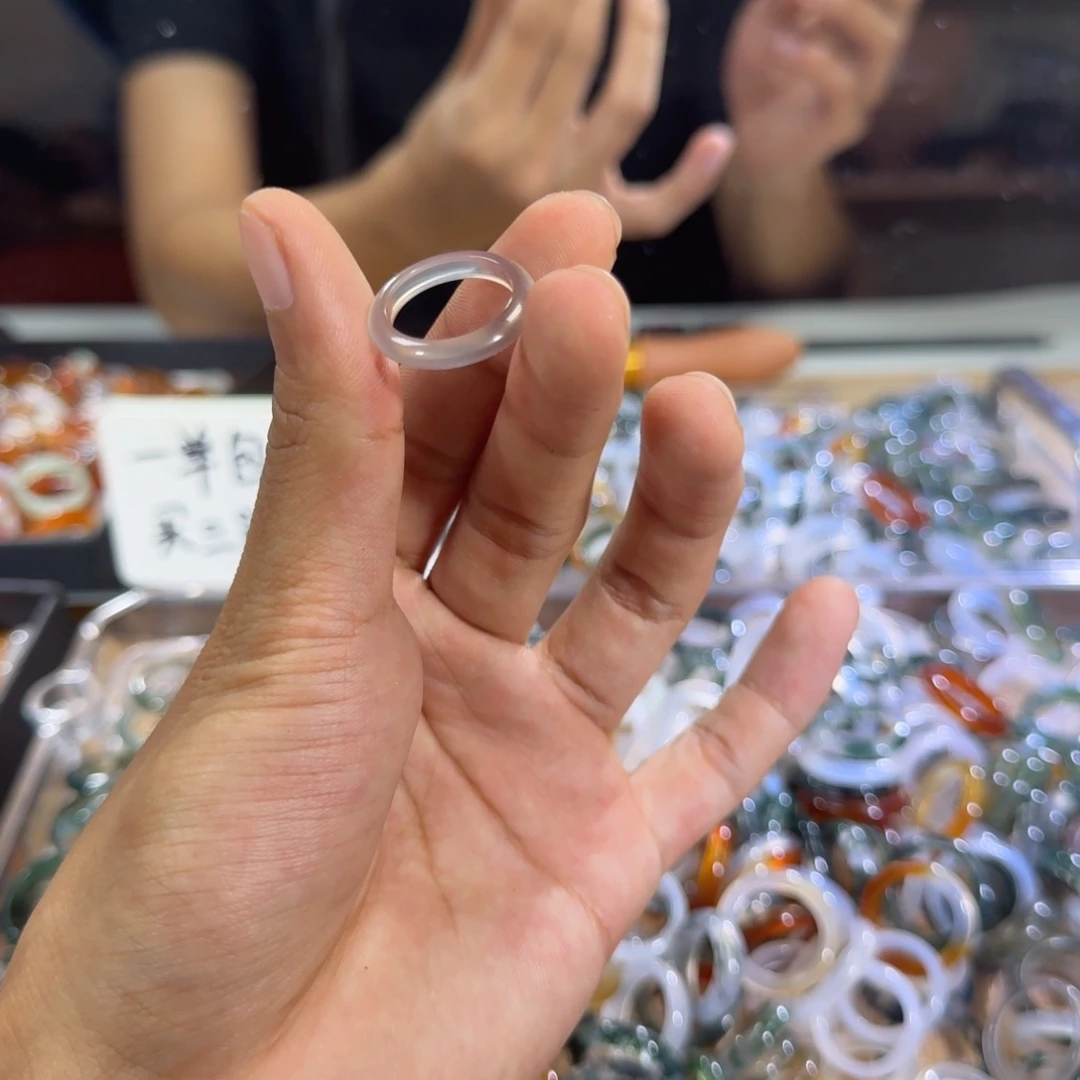 玛瑙/玉髓戒指未镶嵌350号12 圈