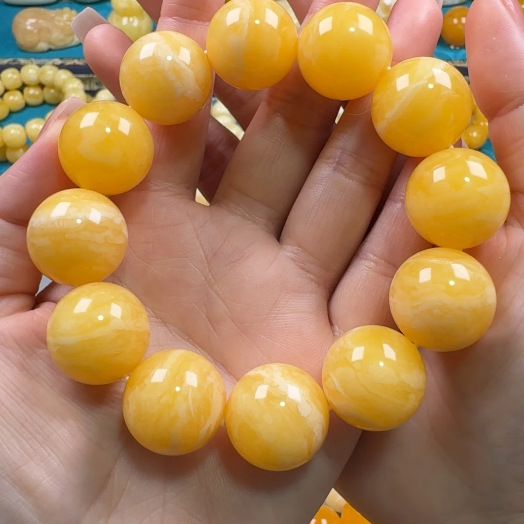 琥珀未镶嵌手链同料