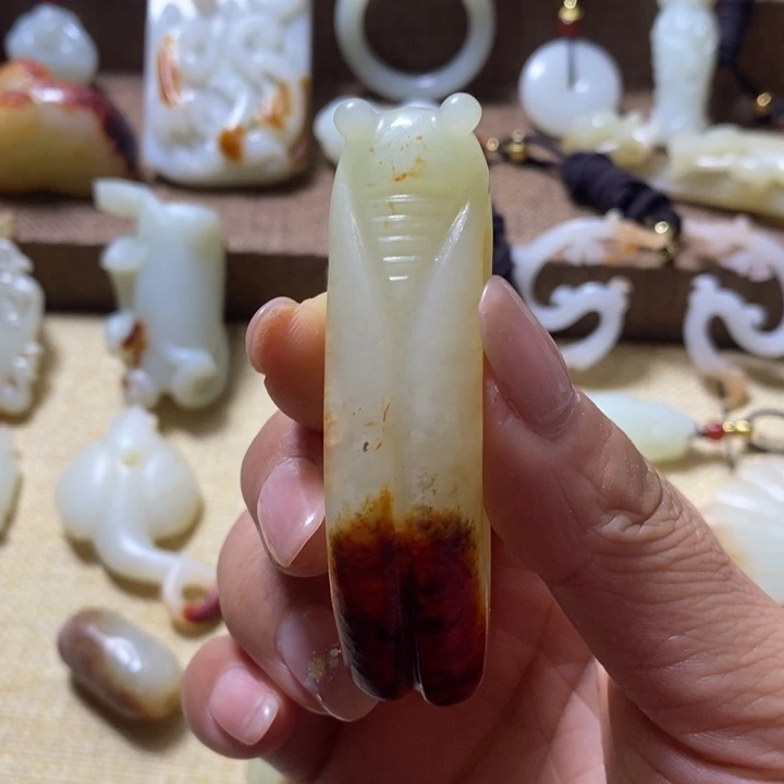 和田玉（糖玉）挂件未镶嵌清*