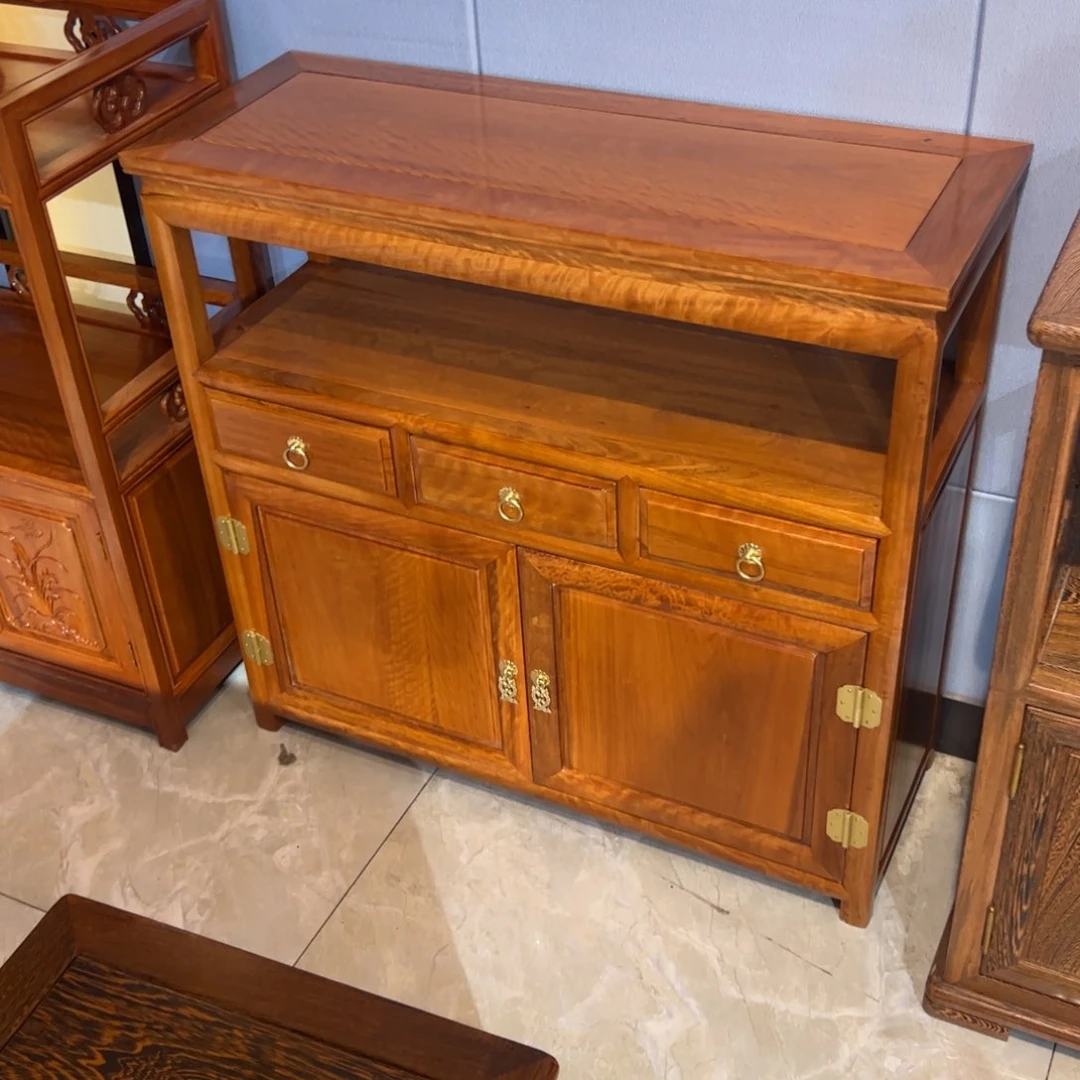 花梨木类成套家具沈*弟花梨木茶水柜