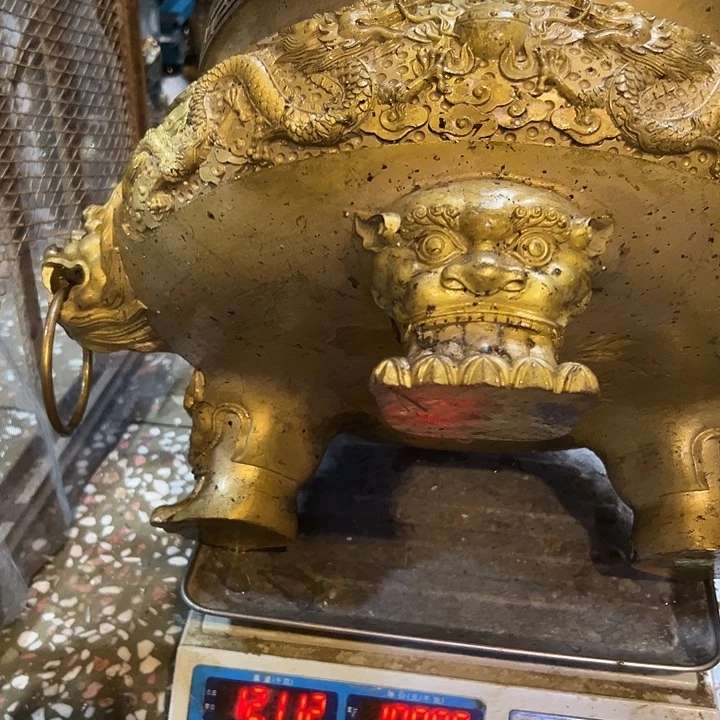 秦***岭黄铜摆件，文房工艺品摆件