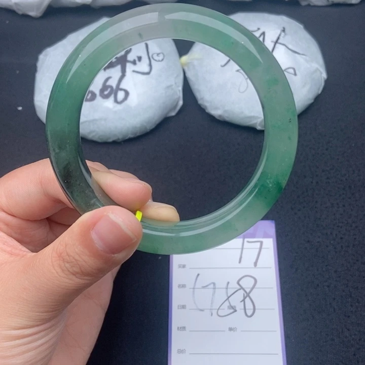 石英质玉（非洲翠）手镯未镶嵌17