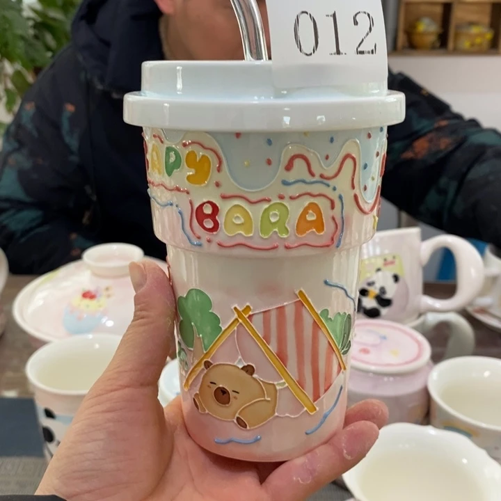 杯～*燕景德镇釉下彩手绘