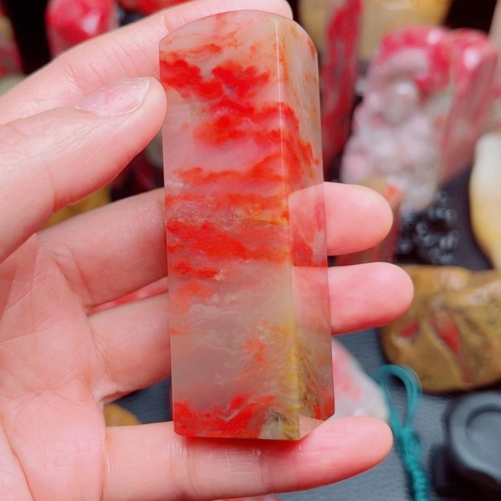 国***华巴林鸡血石巴林鸡血石精品印章