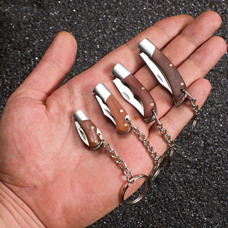 迷你小刀彩木锋利微型小刀随身钥匙扣挂件拆快递开箱小刀