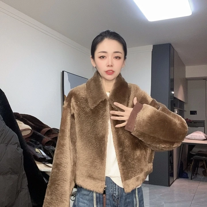 绵羊皮拉贡皮毛一体L130斤