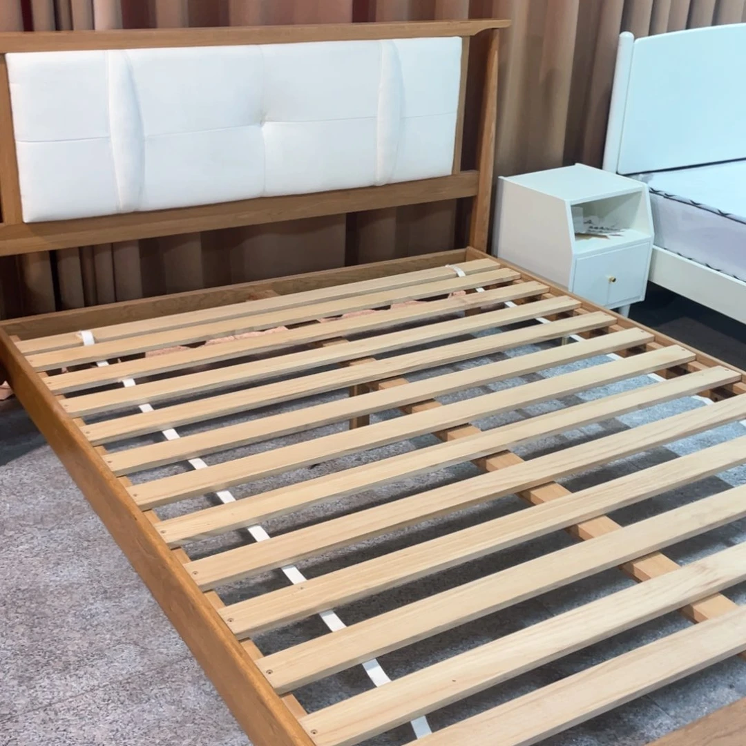 木白橡木软包床2米乘1.5