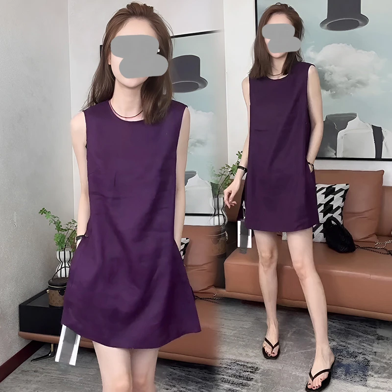 盐系轻熟高级感干练气质女装休闲时尚减龄紫夏季盐系轻熟通勤套装