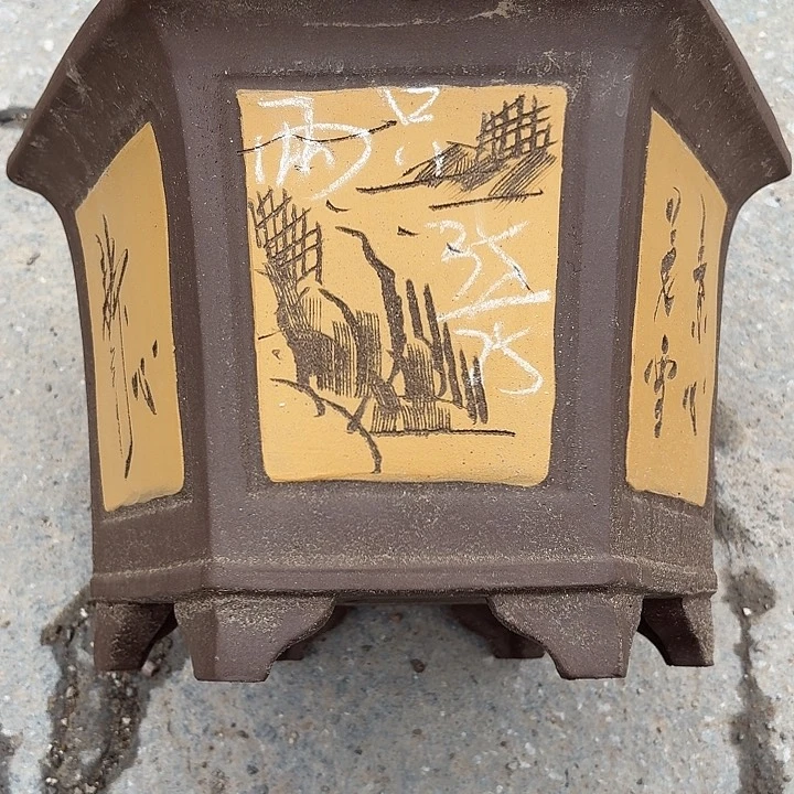 宜兴紫砂花盆，现货发