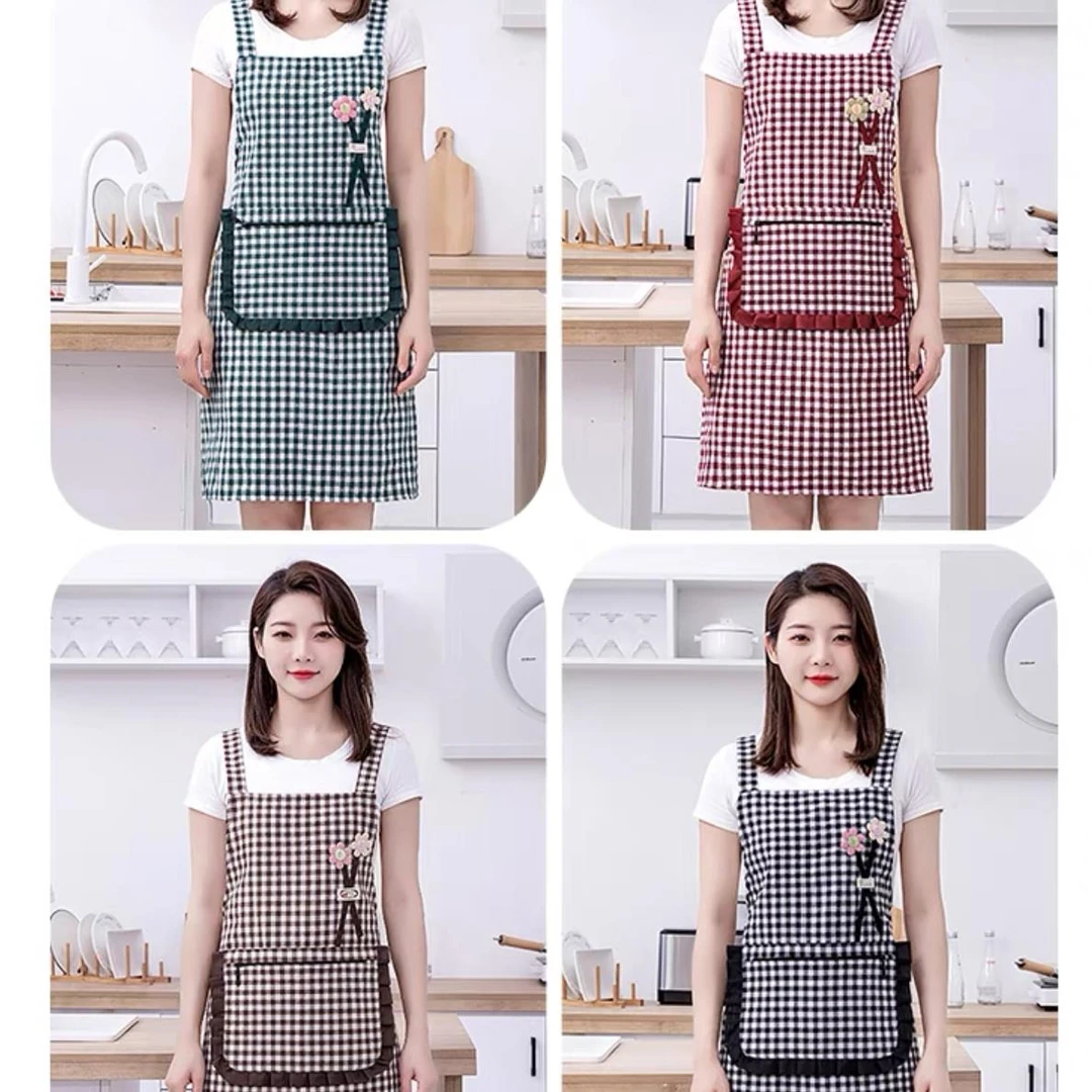 加厚棉布围裙厨房围裙