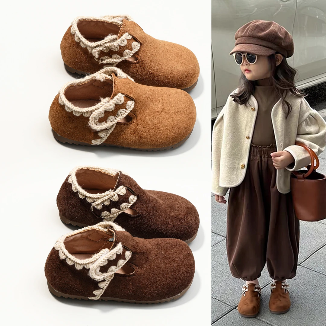 ABC 2025秋季新款儿童勃肯鞋软底防滑单鞋女童小皮鞋休闲鞋豆豆鞋