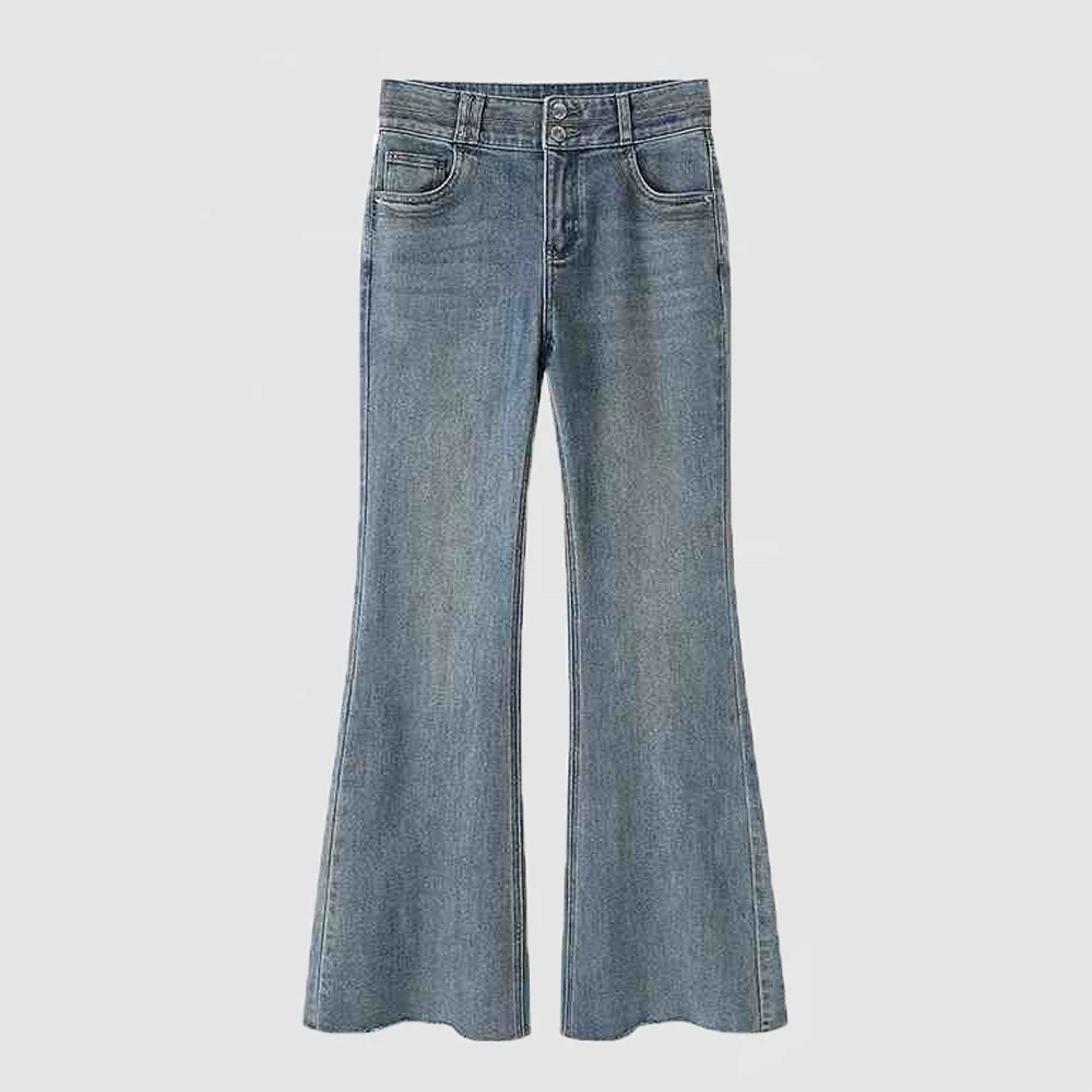 艾诺丝裤子2025高腰阔腿裤直筒裤宽松长裤宽松廓形拖地牛仔裤3236