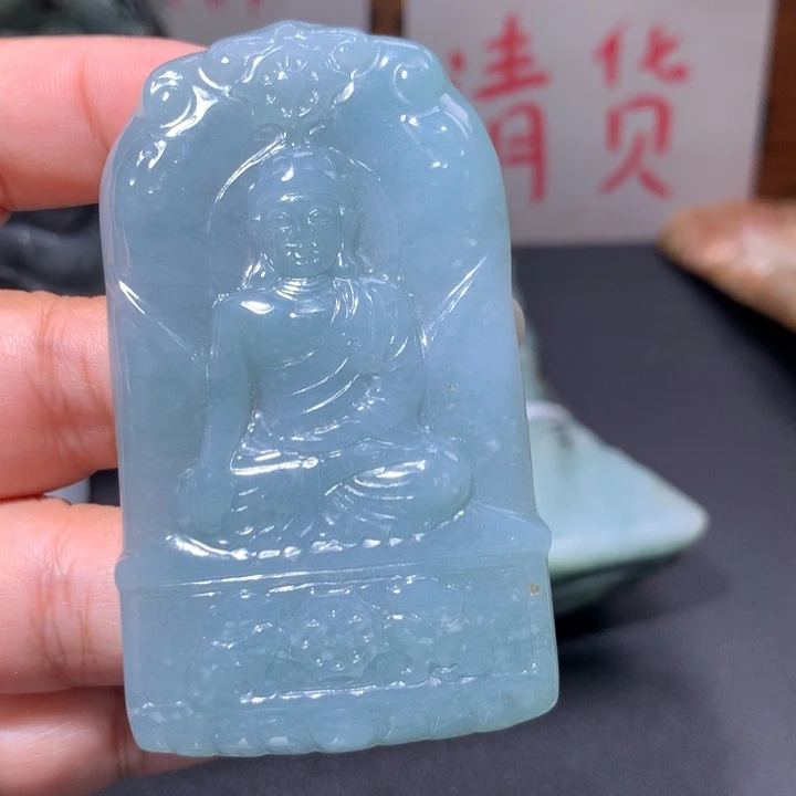 翡翠未镶嵌颈饰保真天然A货翡翠