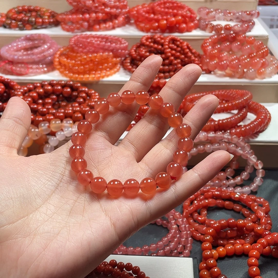 南红玛瑙未镶嵌手链