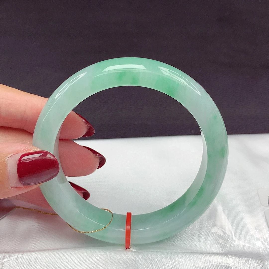 翡翠未镶嵌手镯54圈679