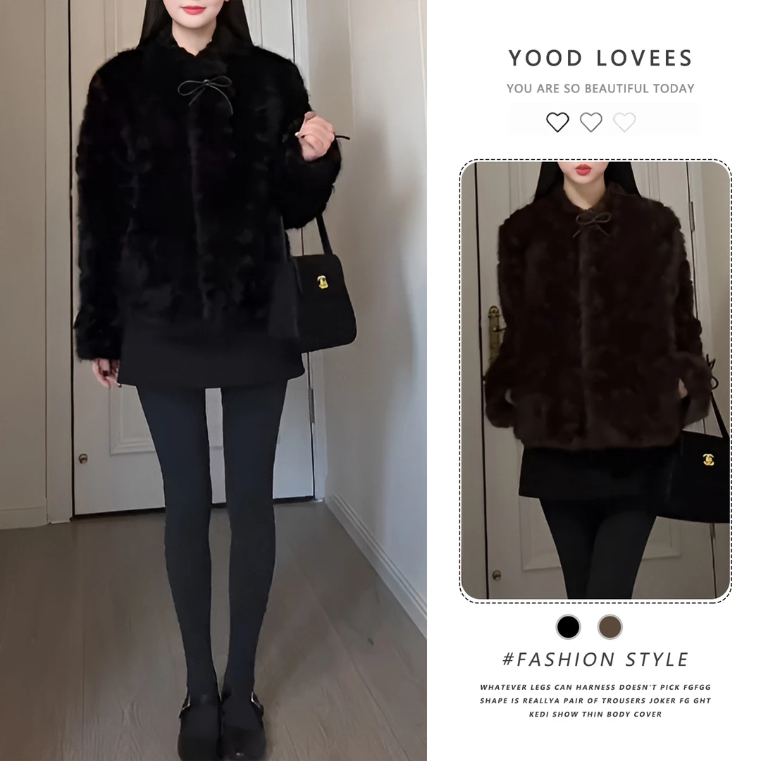 高级感小香风短款毛毛外套女2025冬季新款日常百搭气质轻奢上衣