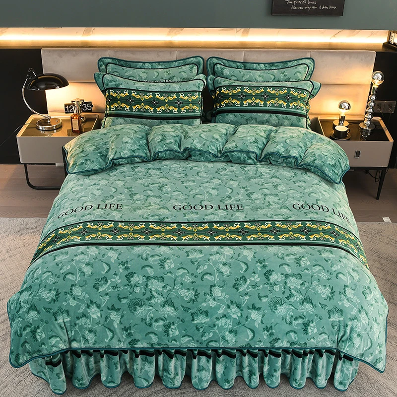 牛奶绒四件套冬款加厚珊瑚绒2025新款双面法珊瑚绒加厚床上四件套