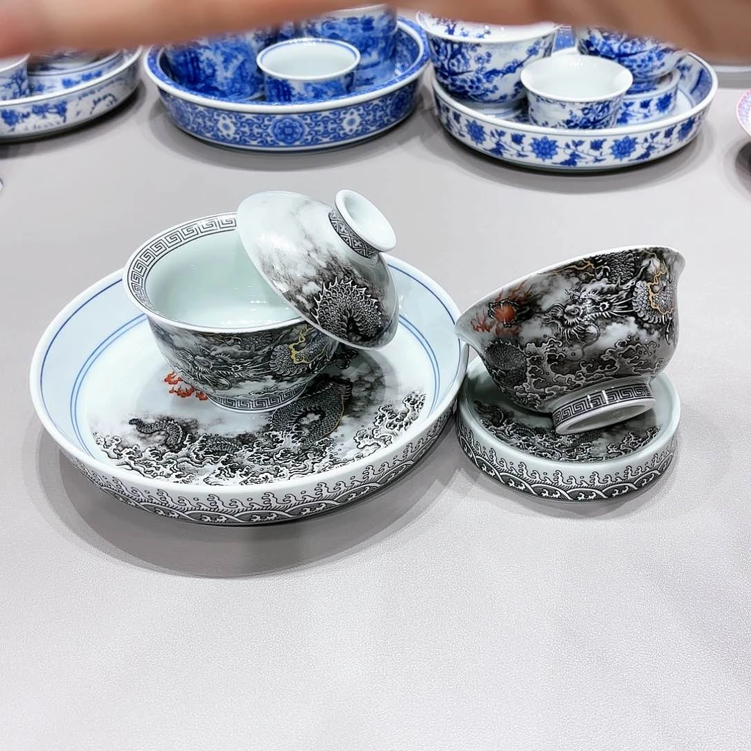 盖碗景德镇高温茶具