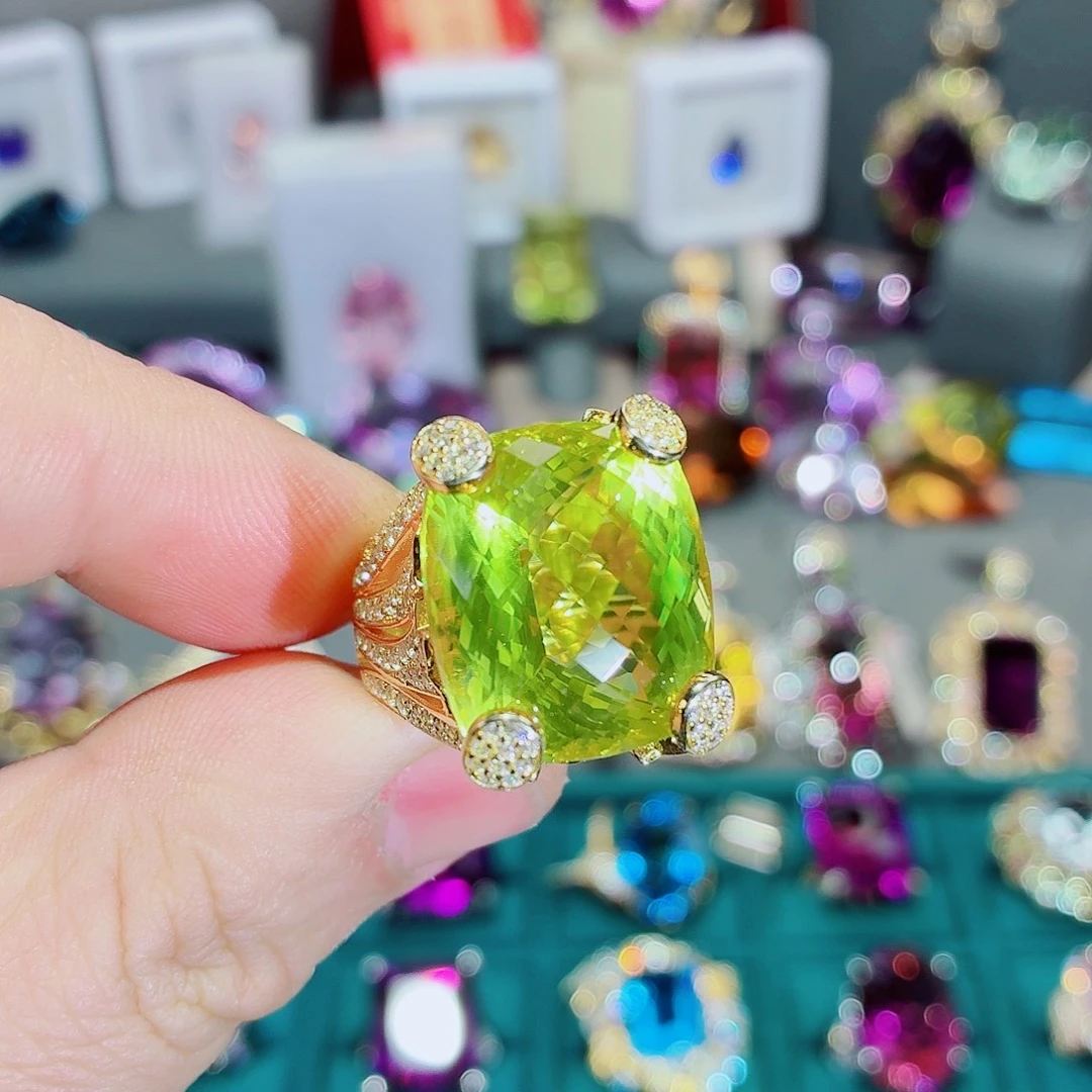 水晶银S925镶嵌戒指