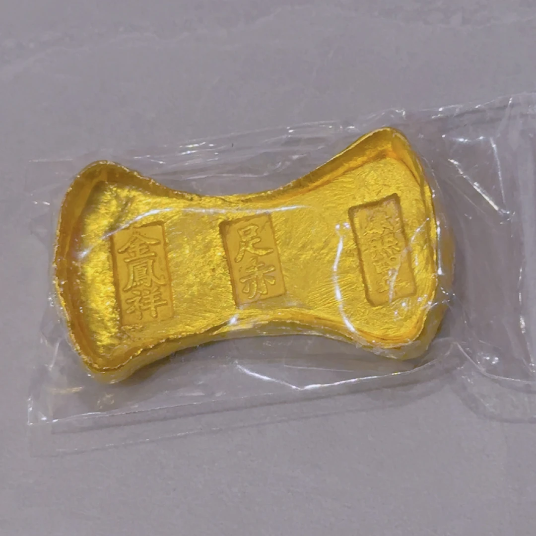 金色复古可熔炼大腰锭大黄鱼造型精美工艺摆件