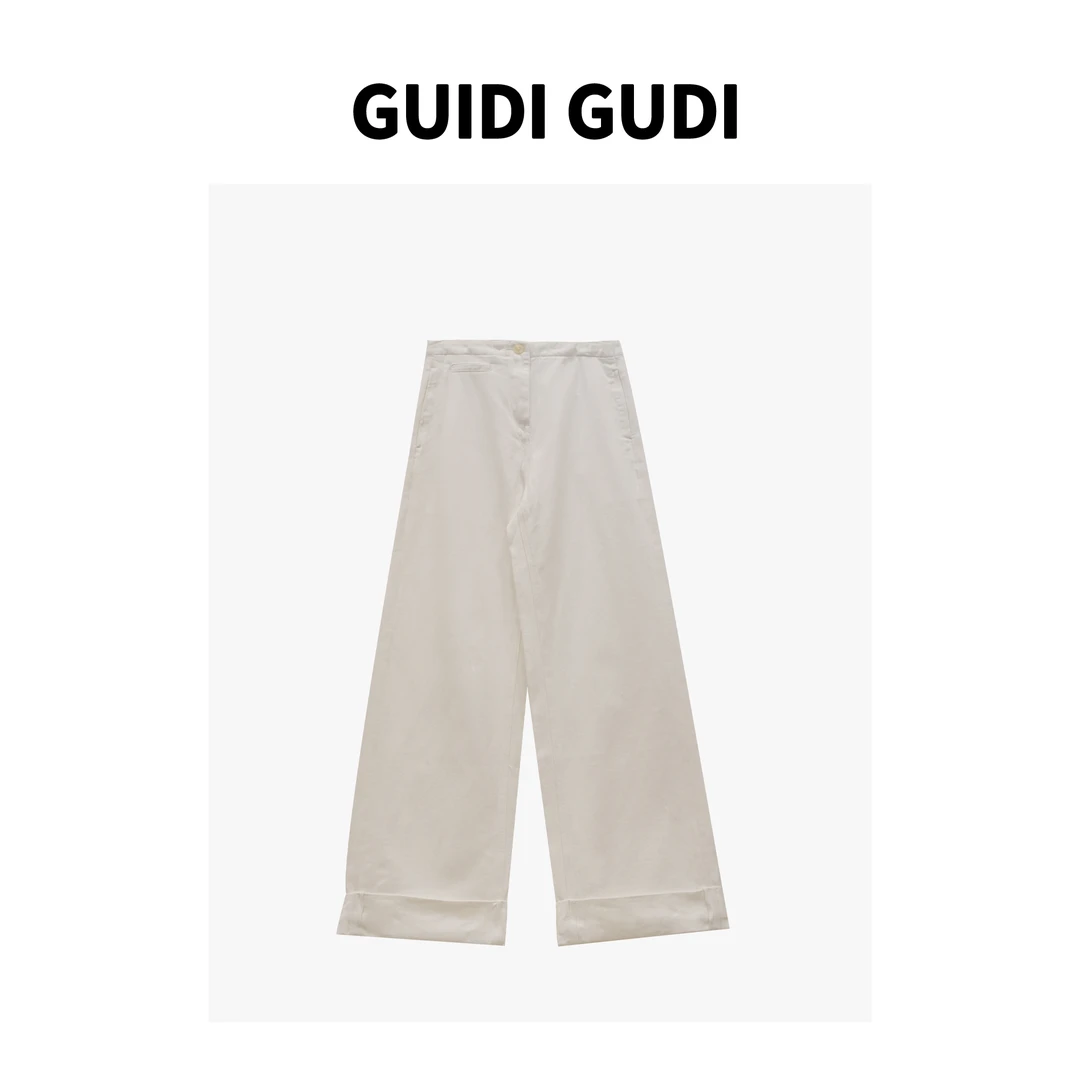 GUIDI GUDI【小奶裤】气质透气亲肤舒适百搭休闲裤 K9430138H