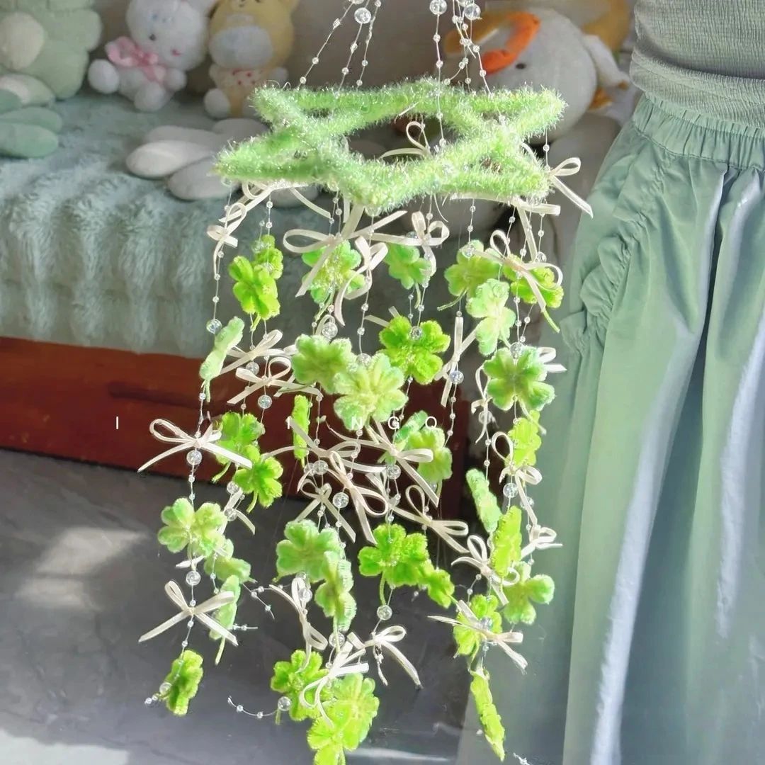 四叶草风铃扭扭棒DIY材料包｜氛围挂件生日毕业季仙女礼物节日礼物