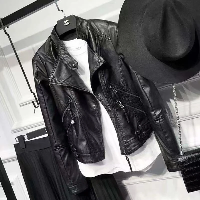 女士皮衣-以播间为准-皮衣外套春秋冬显瘦时尚休闲百搭款