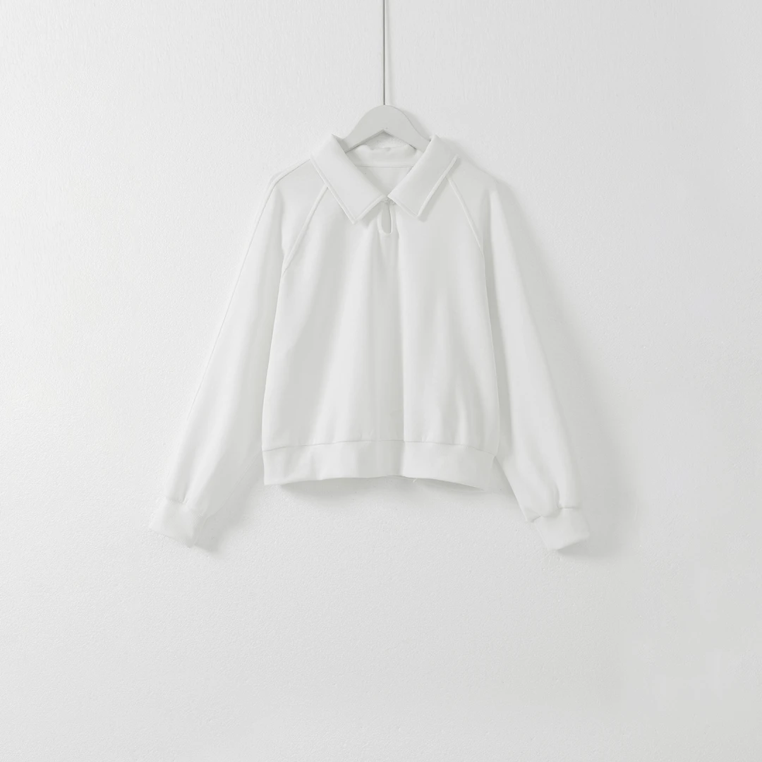 几里与麻 高级感减龄翻领卫衣 衣长53胸围112 2083147